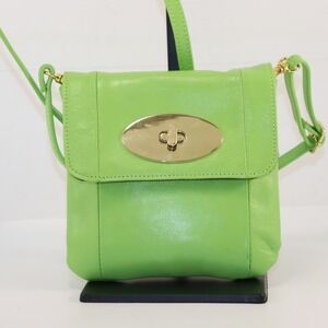 Rowallan Crossbody Bag Small Green Womens Leather Turnlock Purse